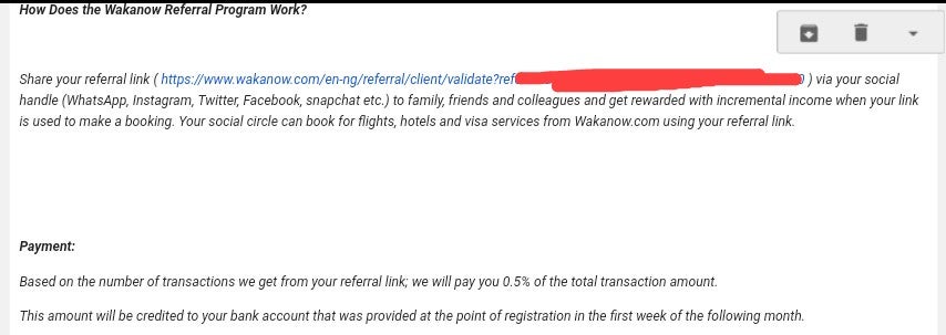 Copy WakaNow Affiliate link