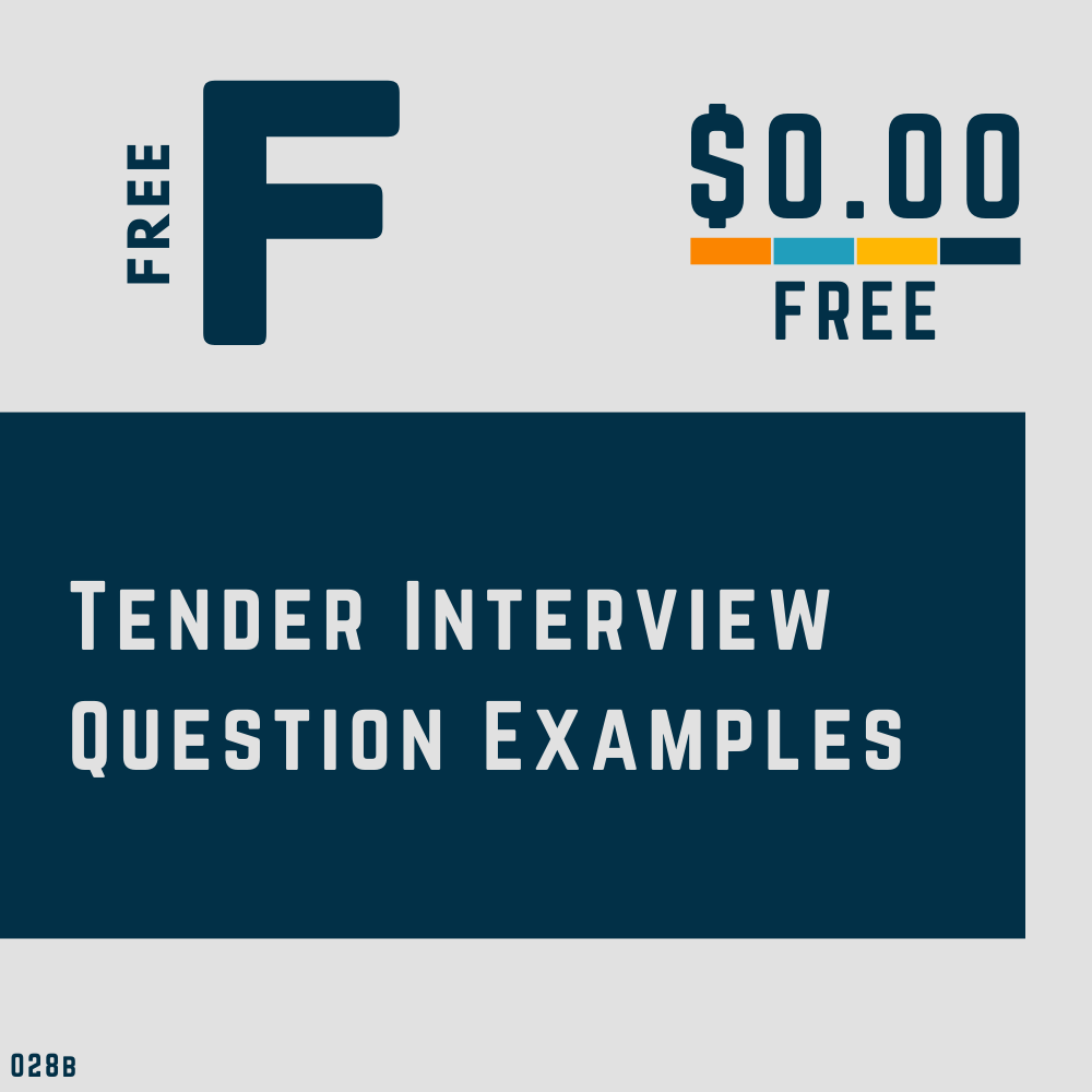 [028b] Tender Interview Questions [PDF] - Payhip