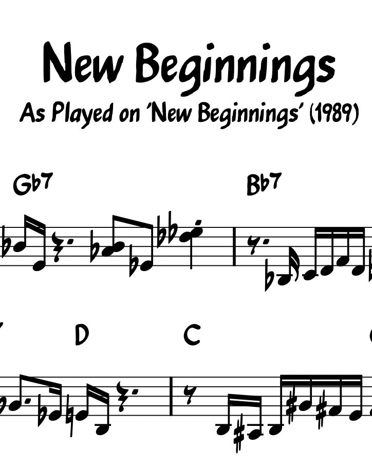 New Beginnings Lead Sheet (Don Pullen) Payhip
