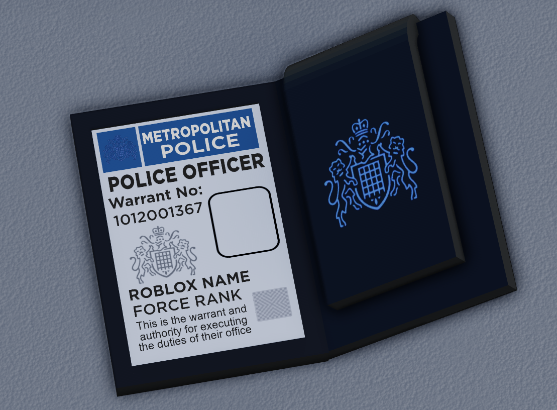 UK Police Officer Warrant Card