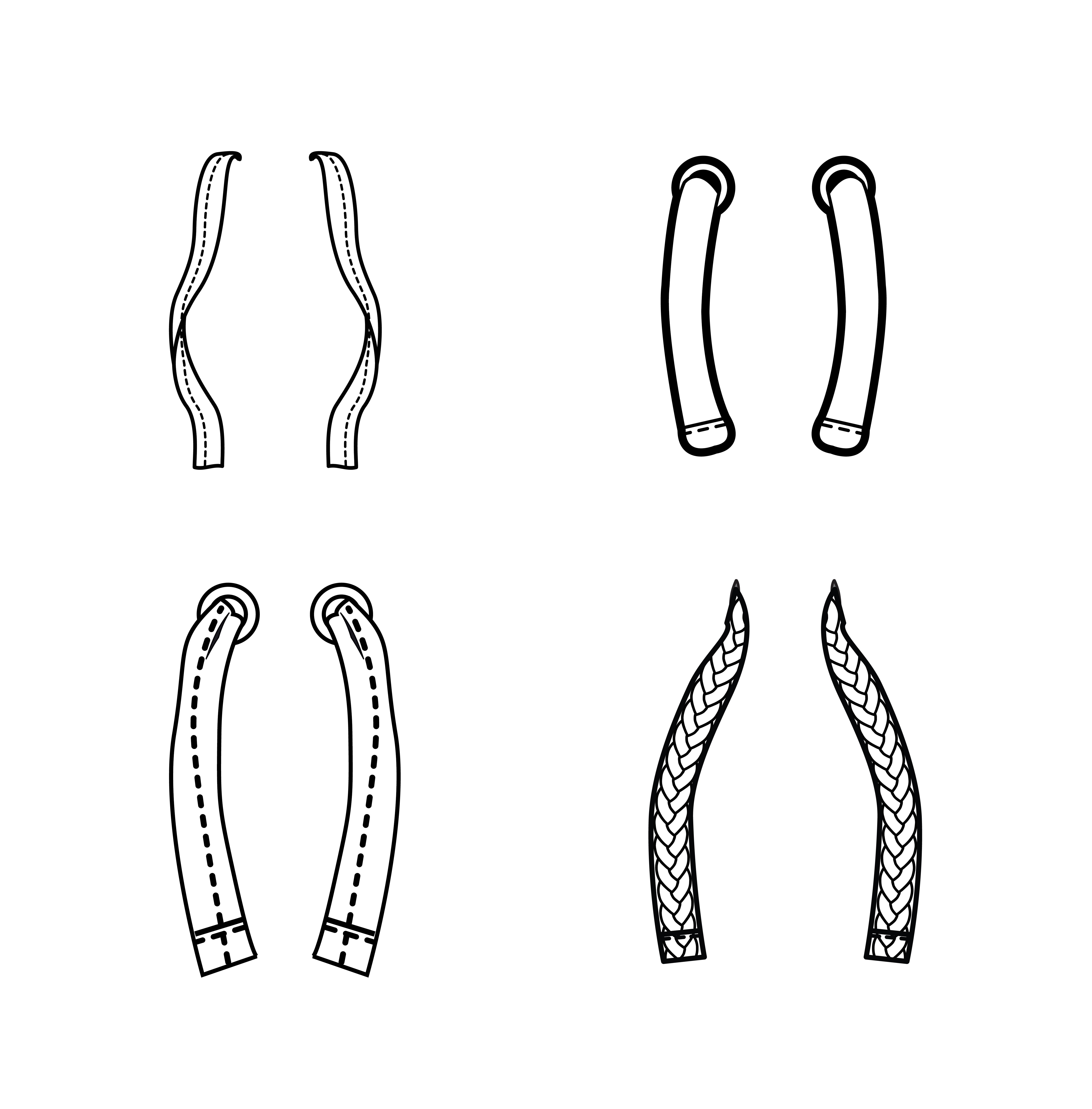 Drawstring Editable Vector Templates / Technical Drawings / Fashion CAD