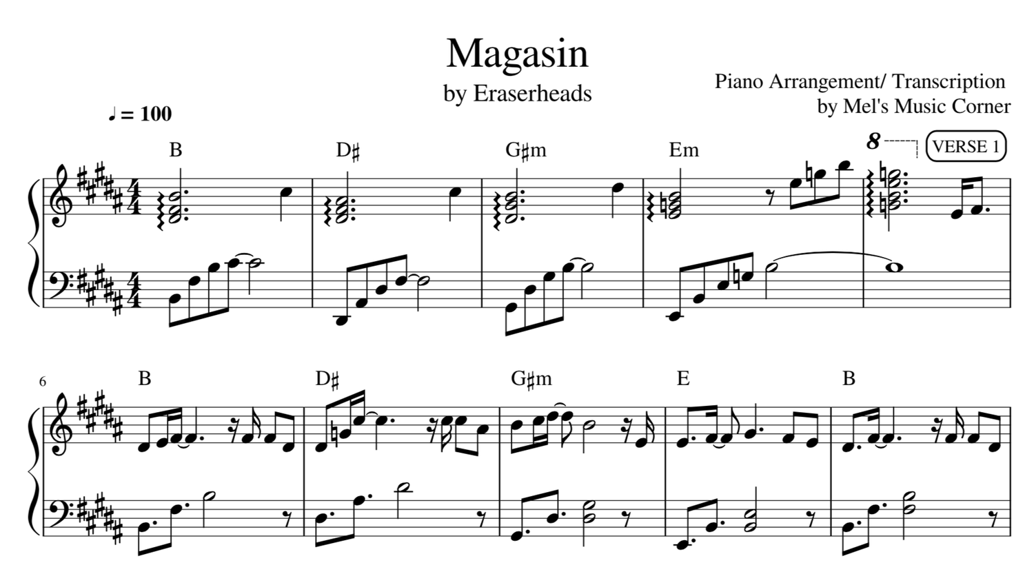 Ligaya by Eraserheads sheet music Payhip