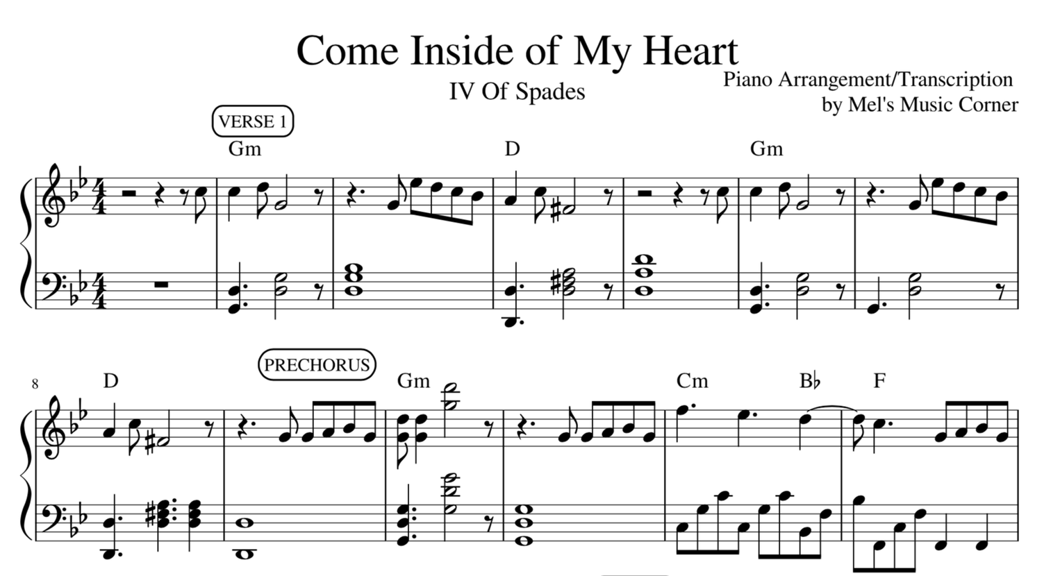 Come Inside of My Heart by IV of Spades sheet music Payhip