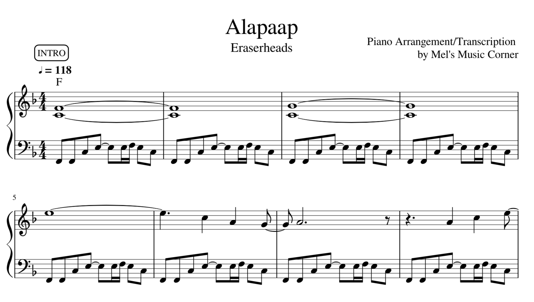 Alapaap by Eraserheads sheet music Payhip