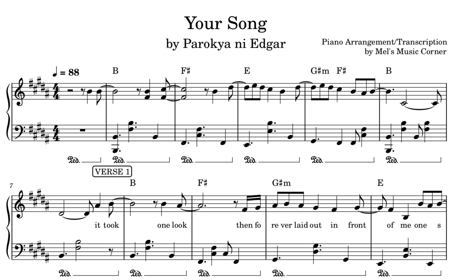 Pasilyo by SunKissed Lola SHEET MUSIC or MIDI Payhip