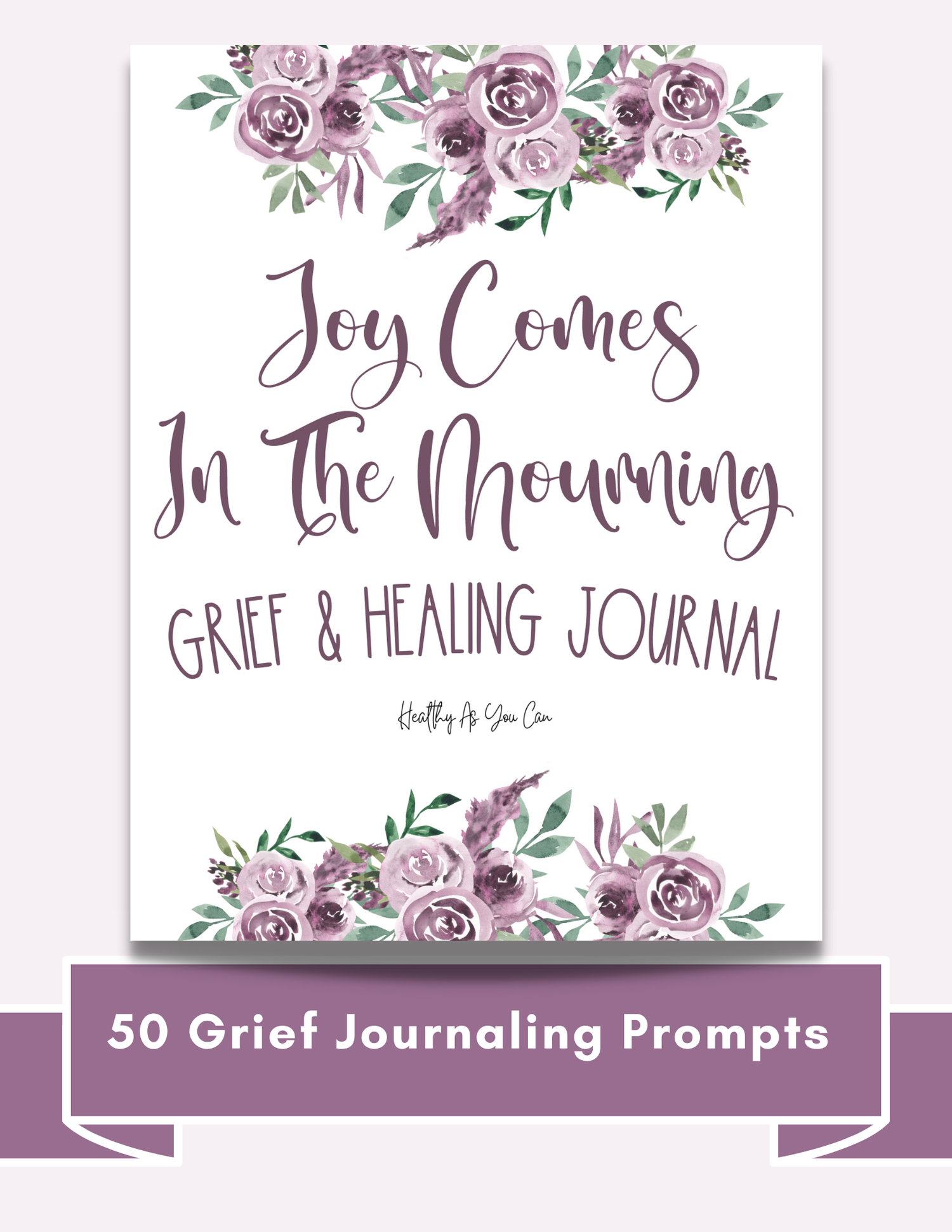 purple flowered grief journal 