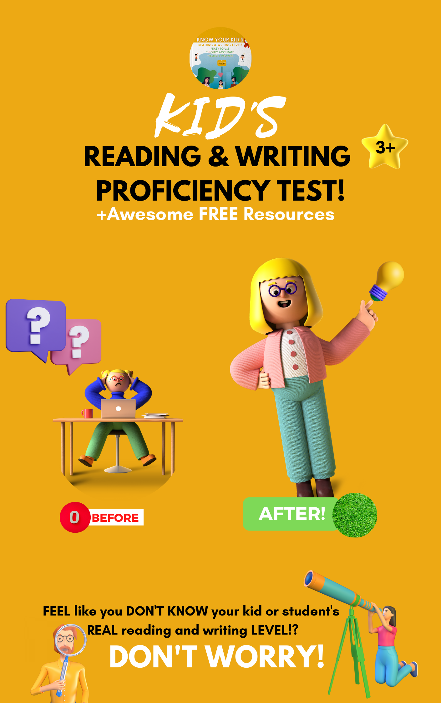 KNOW! Your KID'S Reading & Writing LEVEL With FIRST Learning