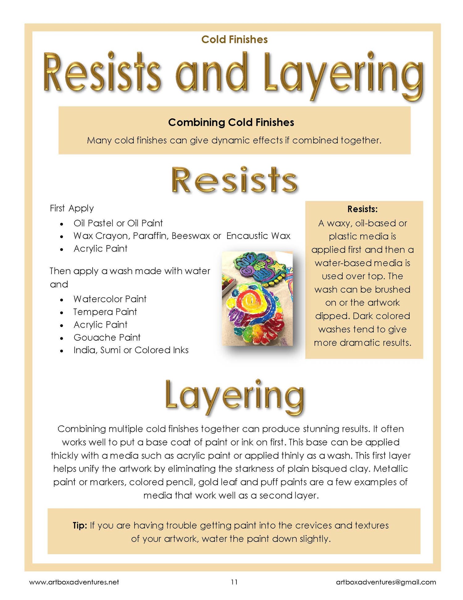 COLD FINISHES FOR CERAMICS Glazing Alternatives That Don't Require a