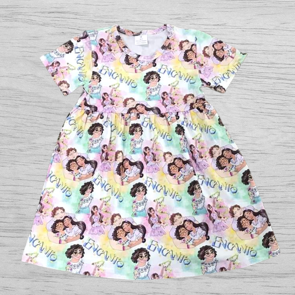 ENCANTO MIRABEL MADRIGAL Pattern Girl Baby Dress MIRABEL ENCANTO Girl
