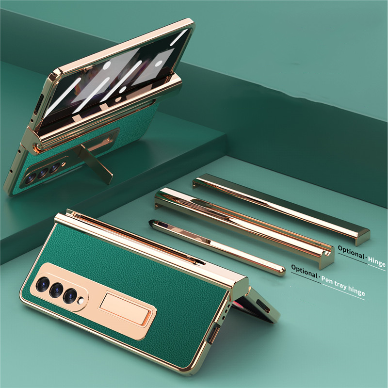 Samsung Galaxy Z Fold 3 Case Two Hinge Protection Plating Pen Slot