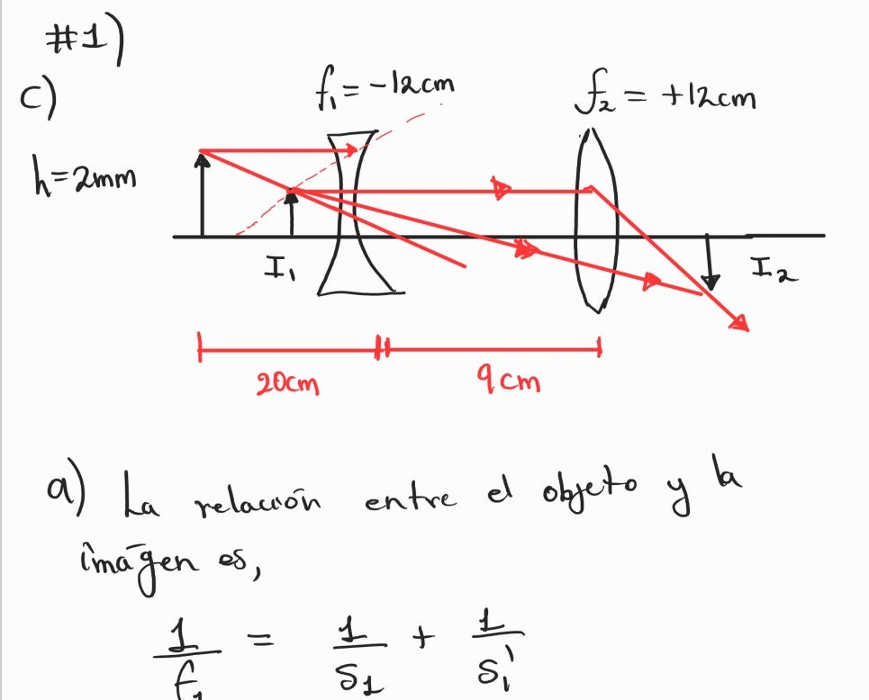 Solución completa Dos lentes delgadas con una distancia focal de 12.0 cm de magnitud (ambas Solución completa Dos lentes delgadas con una distancia focal de 12.0 cm de magnitud (ambas
