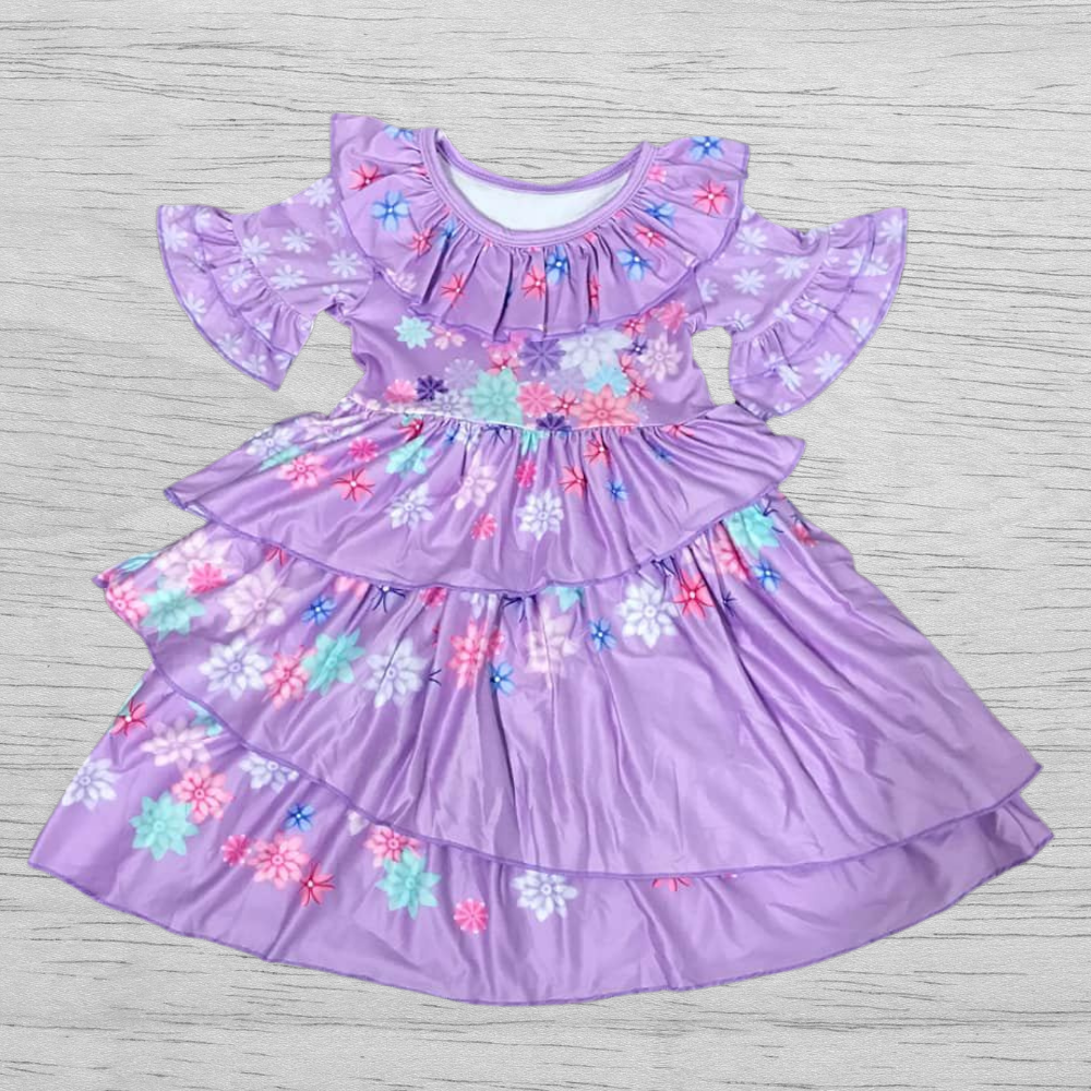 ENCANTO Kids Girl Short Sleeves Dress MIRABEL ISABELA Girl's Birthday