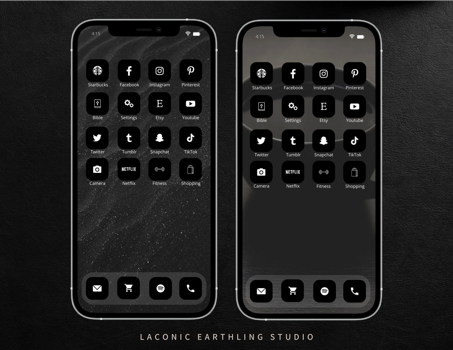 iOS 16 Black Aesthetic App Icons Pack - Payhip