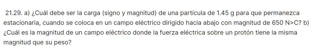 Soluci n Completa A Cu l Debe Ser La Carga signo Y Magnitud De Una 