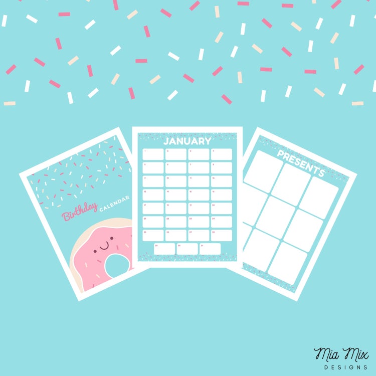 Digital Birthday Planner Sheets