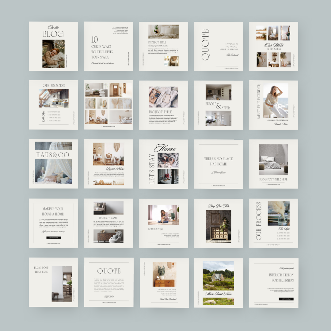 HAUS Canva Templates For Instagram Posts - Payhip