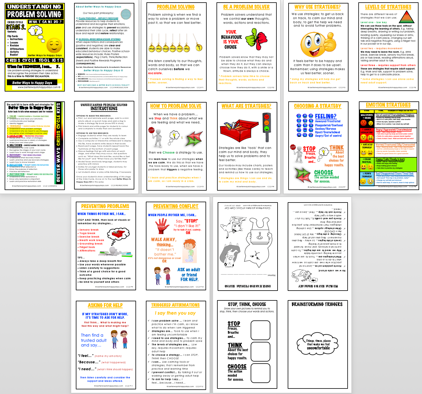 UNDERSTANDING PROBLEM SOLVING - Visual Lesson Flip Cards - Payhip