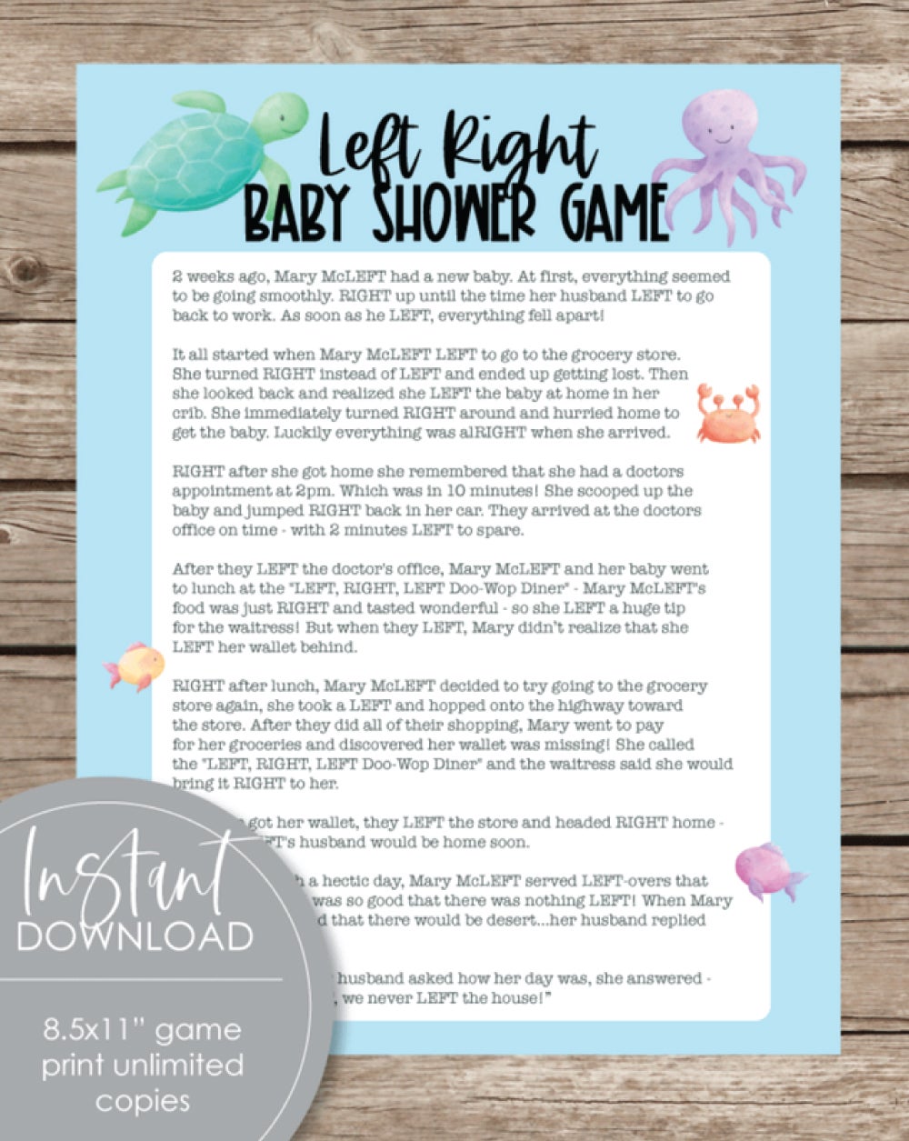Left Right Baby Shower Game BEST GAMES WALKTHROUGH