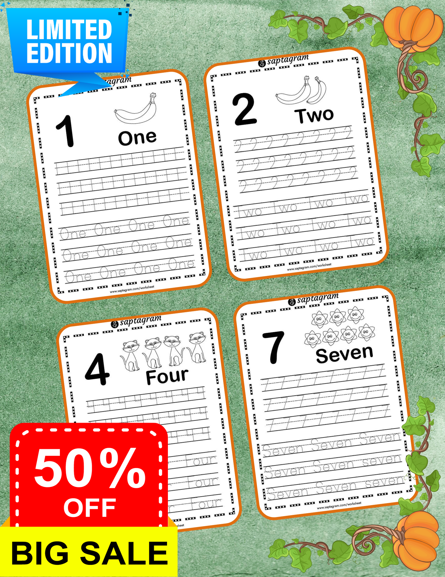 20 printable numbers 1 20 tracing worksheets preschool kindergarten numbers and counting