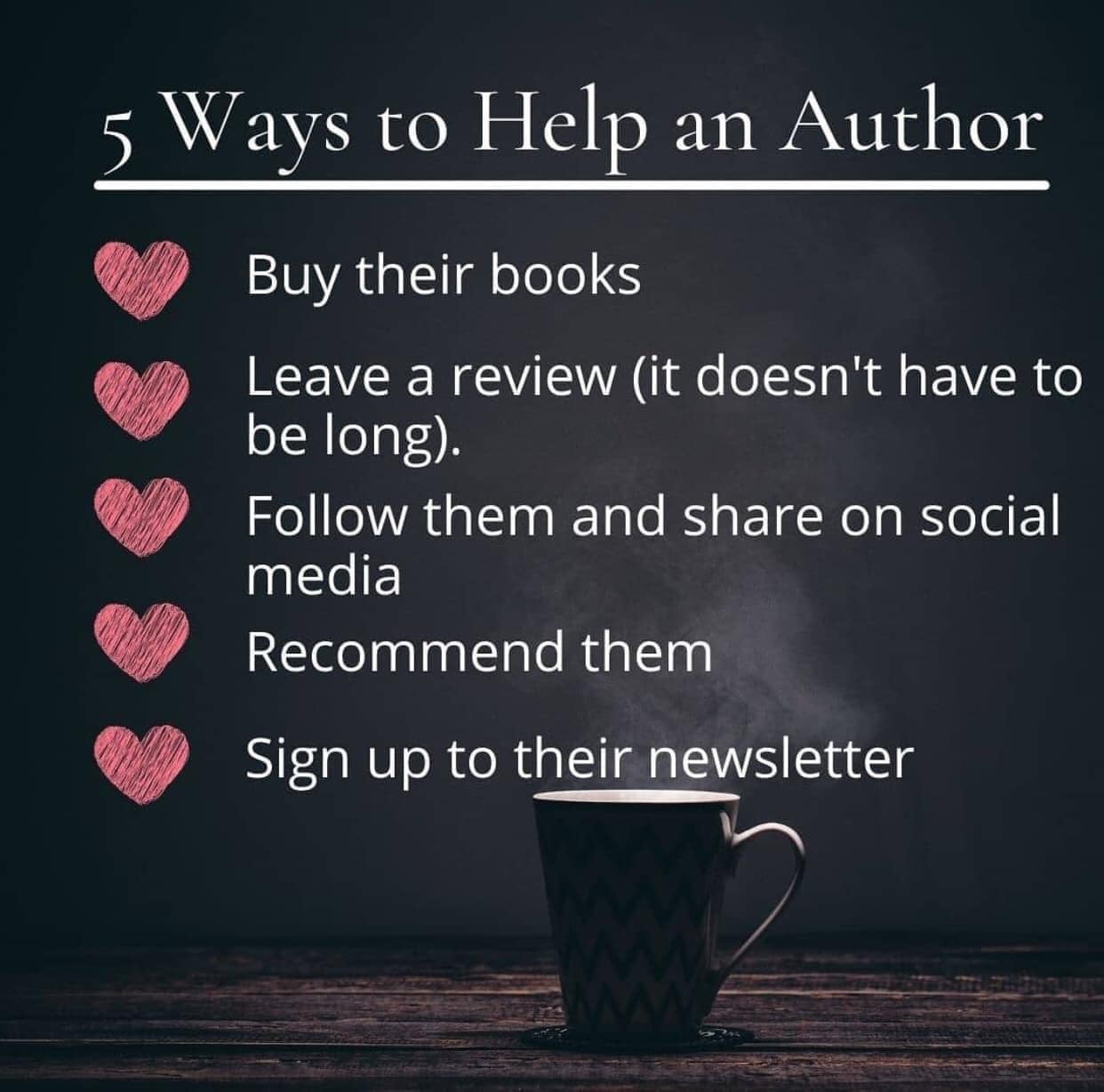 Ways to help an author