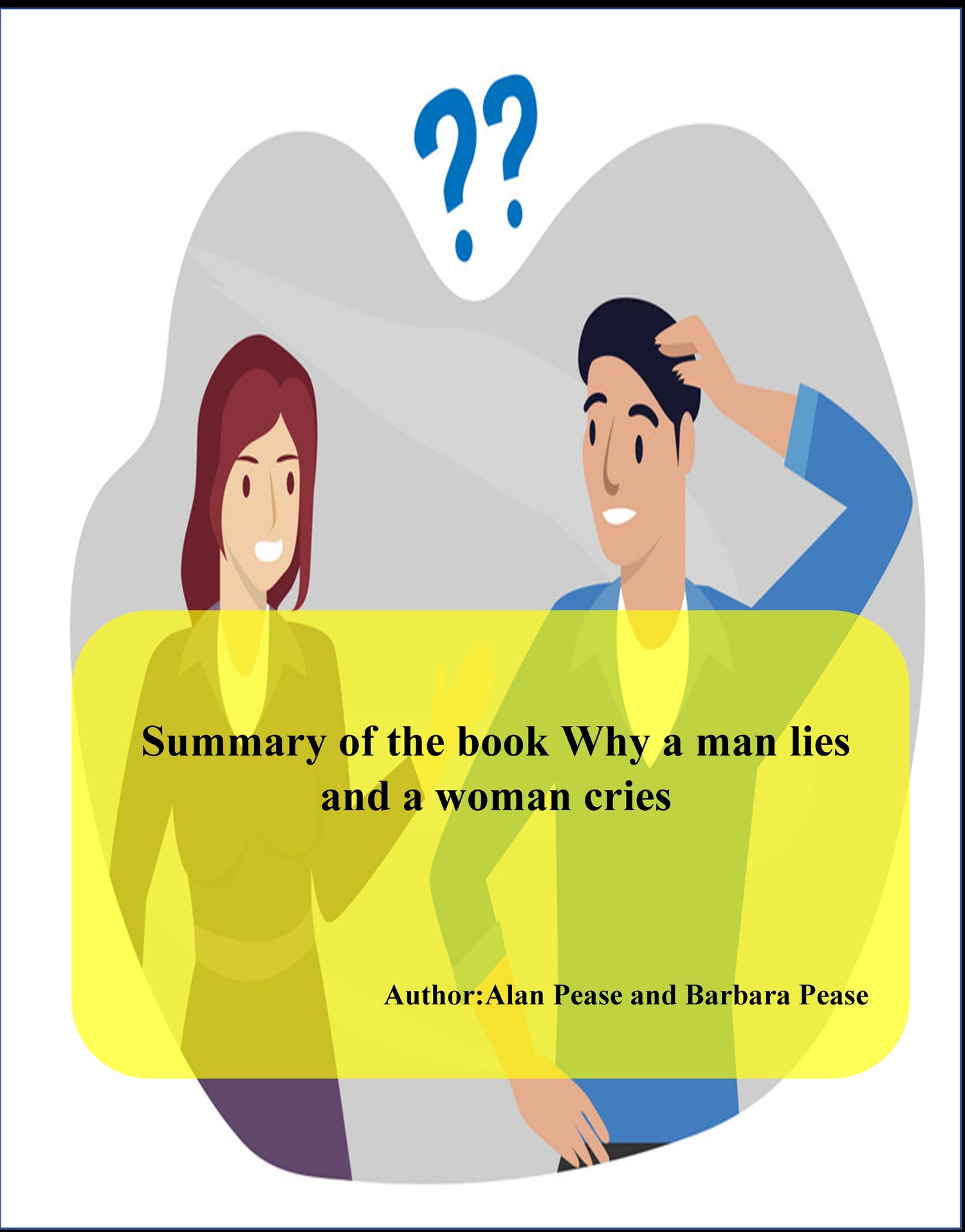Book Summary Why A Man Lies And A Woman Cries Payhip