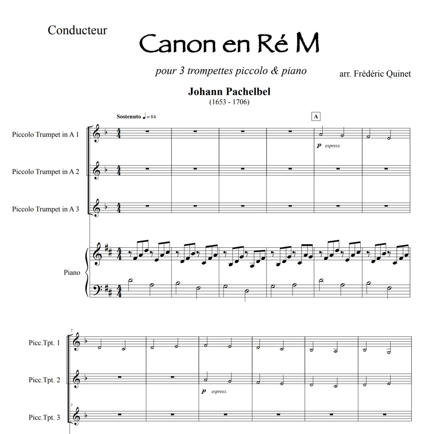 Pachelbel, J. - Canon pour 3 trompettes & piano - Payhip