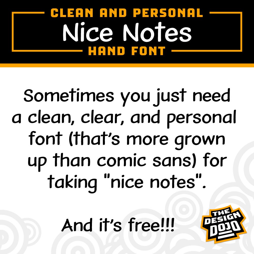Nice notes font free payhip