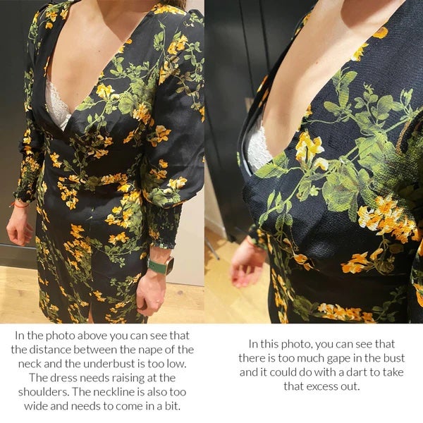 HELP! Bust is too exposed on my gown!