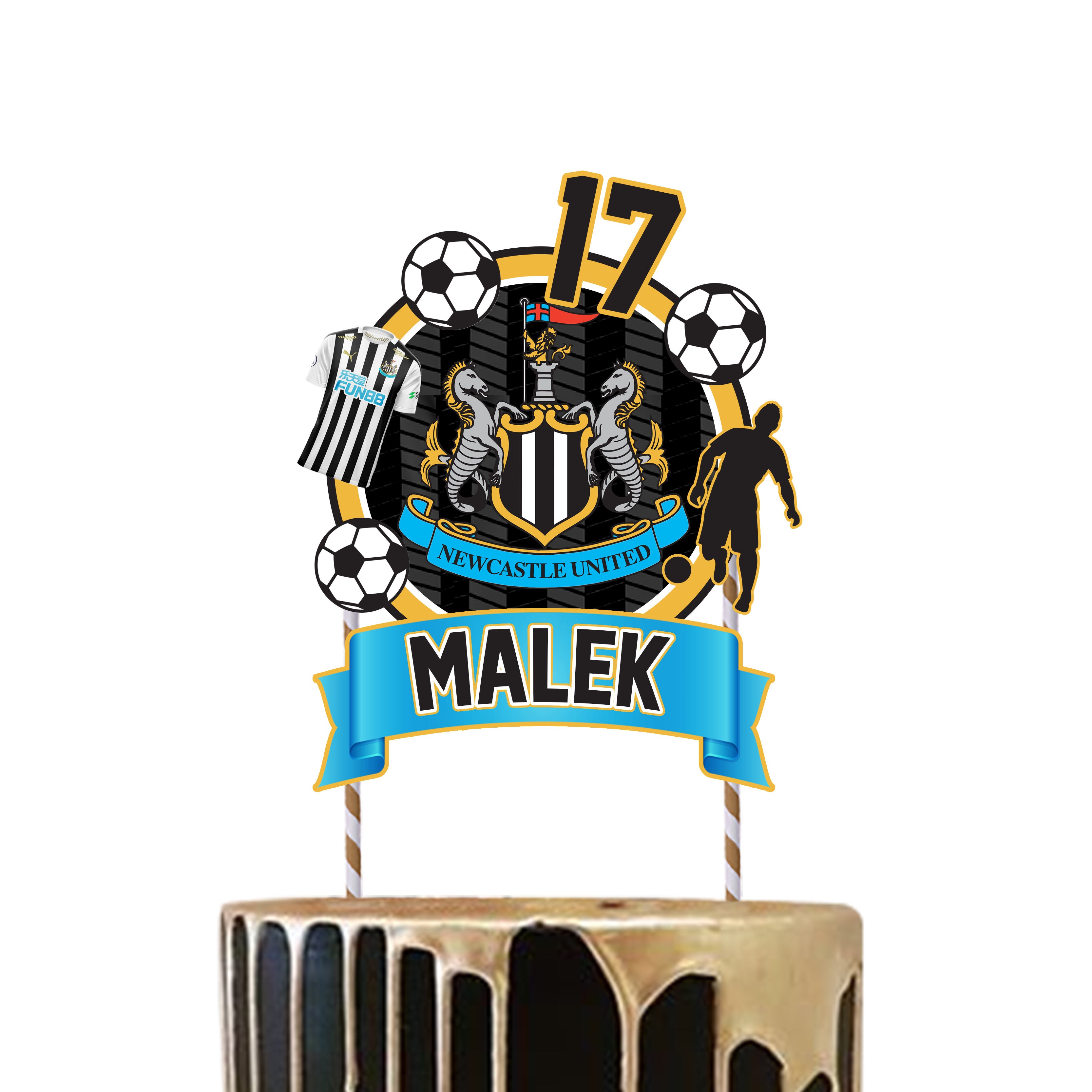 NEWCASTLE UNITED CAKE TOPPER Payhip