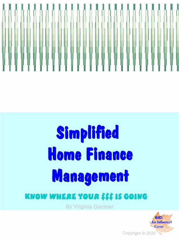 # shop simplified Home Finance management ebook