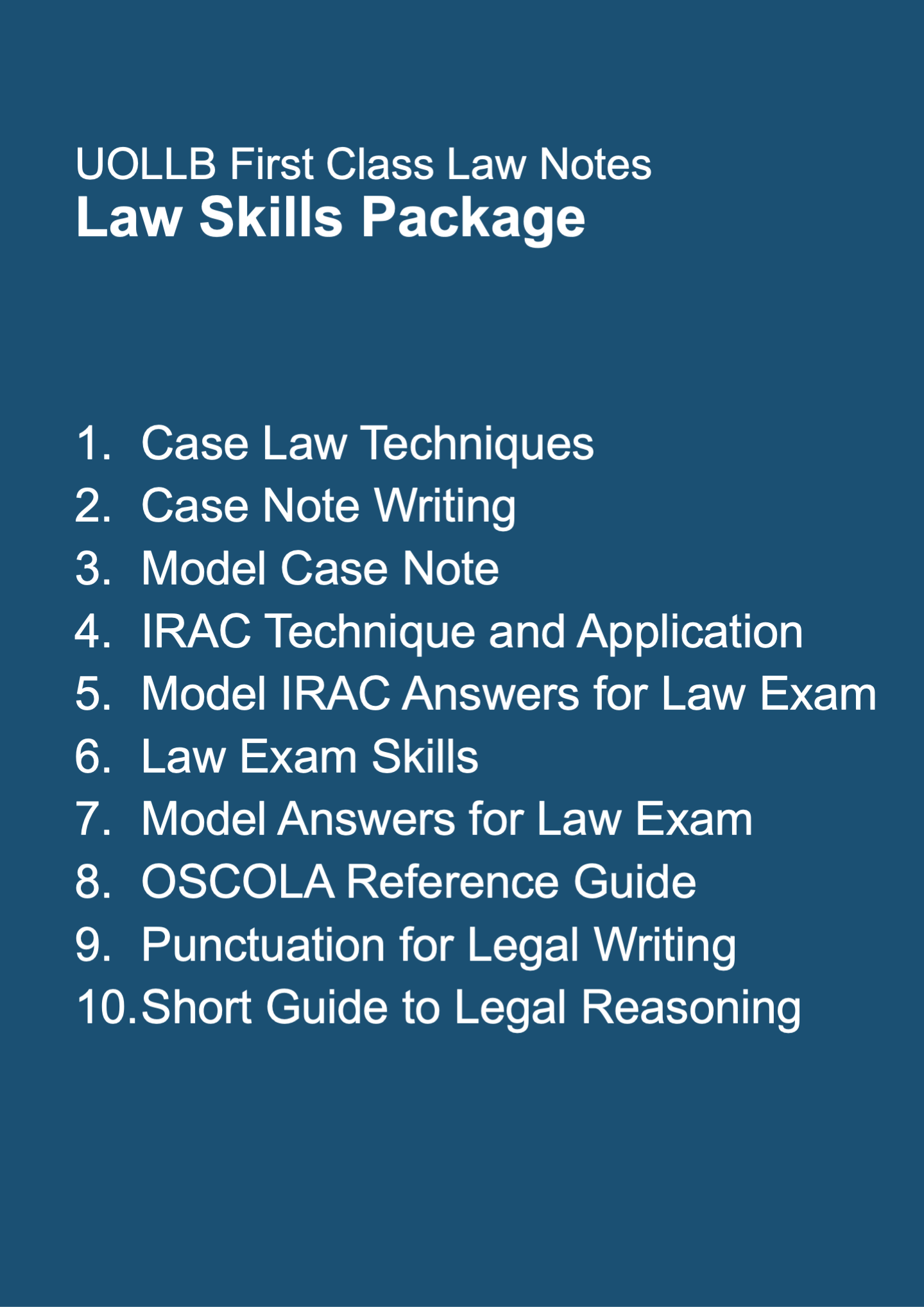 UOLLB First Class Law Notes