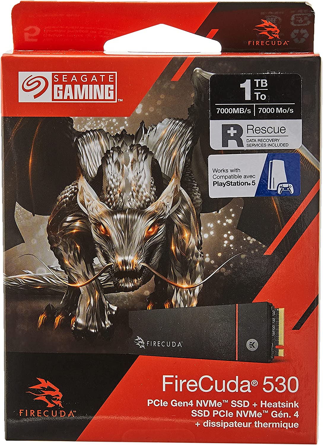 Seagate FireCuda 530 1TB Internal Solid State Drive M.2 PCIe Gen4 ×4