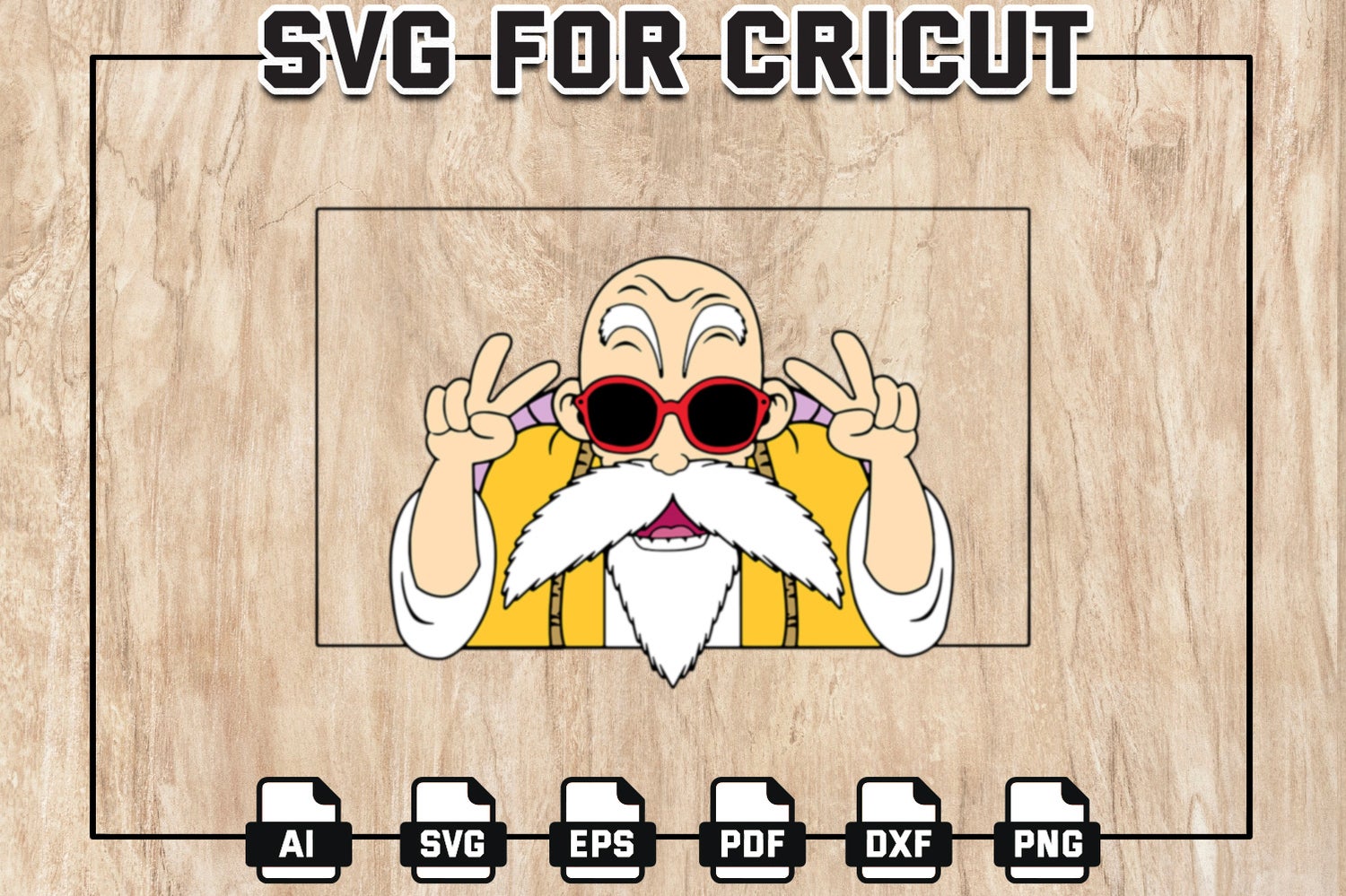 Master Roshi svg, Manga SVG,Japanese SVG, Anime svg png, Cutting Files ...