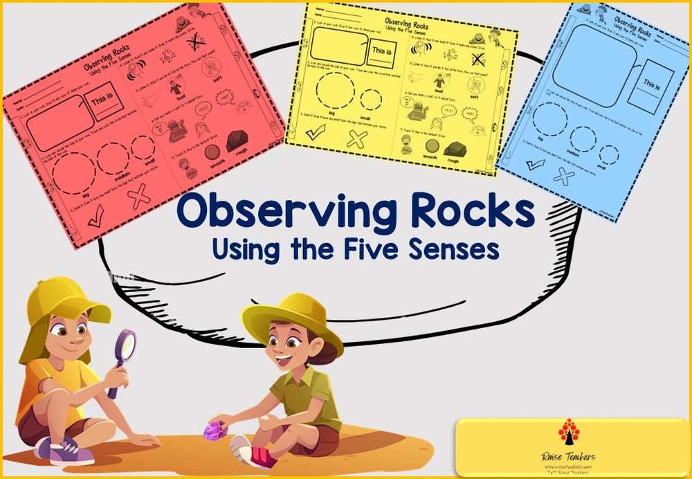 Observing Rocks Using the Five Senses Kindergarten Worksheets