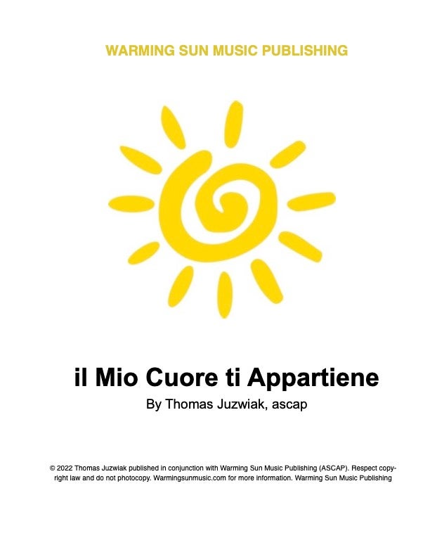 "il Mio Cuore ti Appartiene" by Thomas Juzwiak, ASCAPDigital download