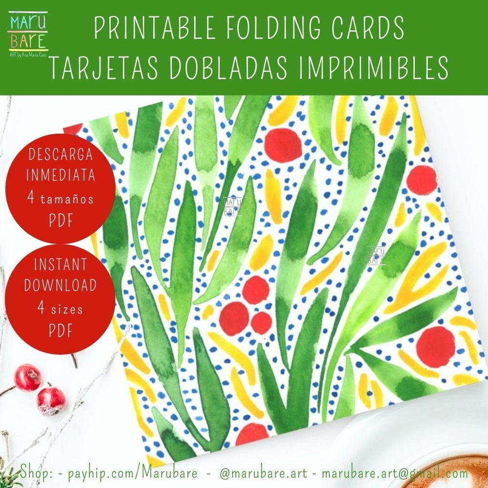 Rainbow flowers folding cards (PDF downloadable files) - Payhip