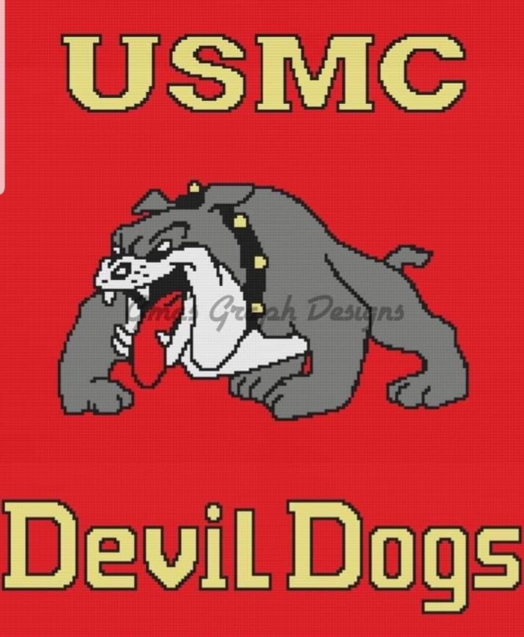 USMC Devil Dogs throw 180 x 220 sc - Payhip