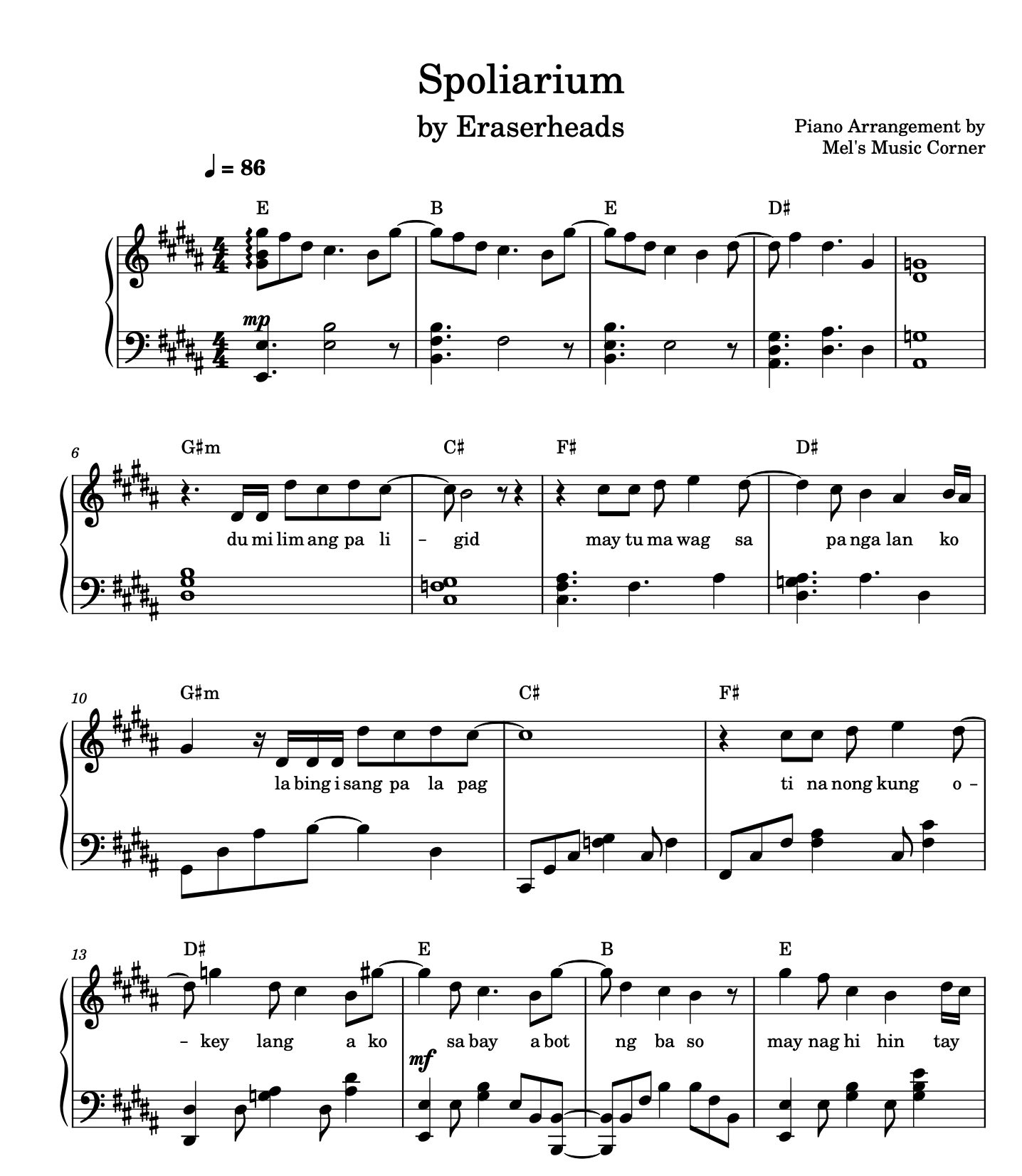 Ligaya by Eraserheads sheet music Payhip