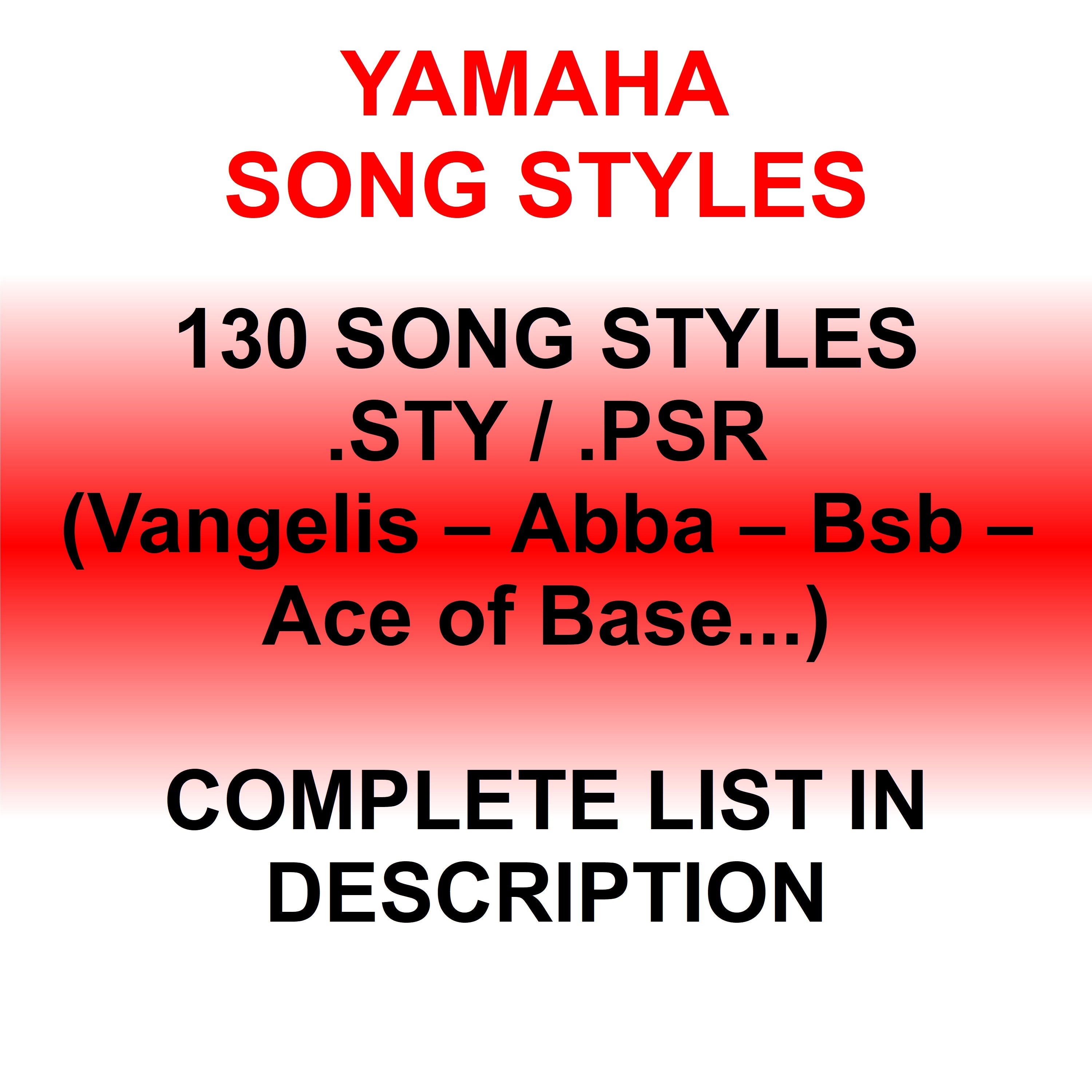 YAMAHA 130 SONGS STYLES PSR CLAVINOVA FAMOUS SONGS Payhip