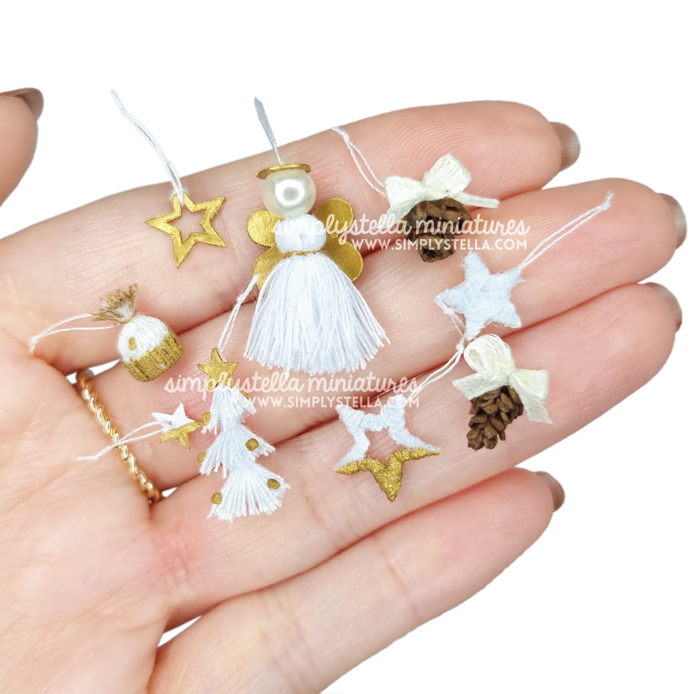 Miniature CHRISTMAS TREE ORNAMENTS for Barbie Dolls and Dollhouses