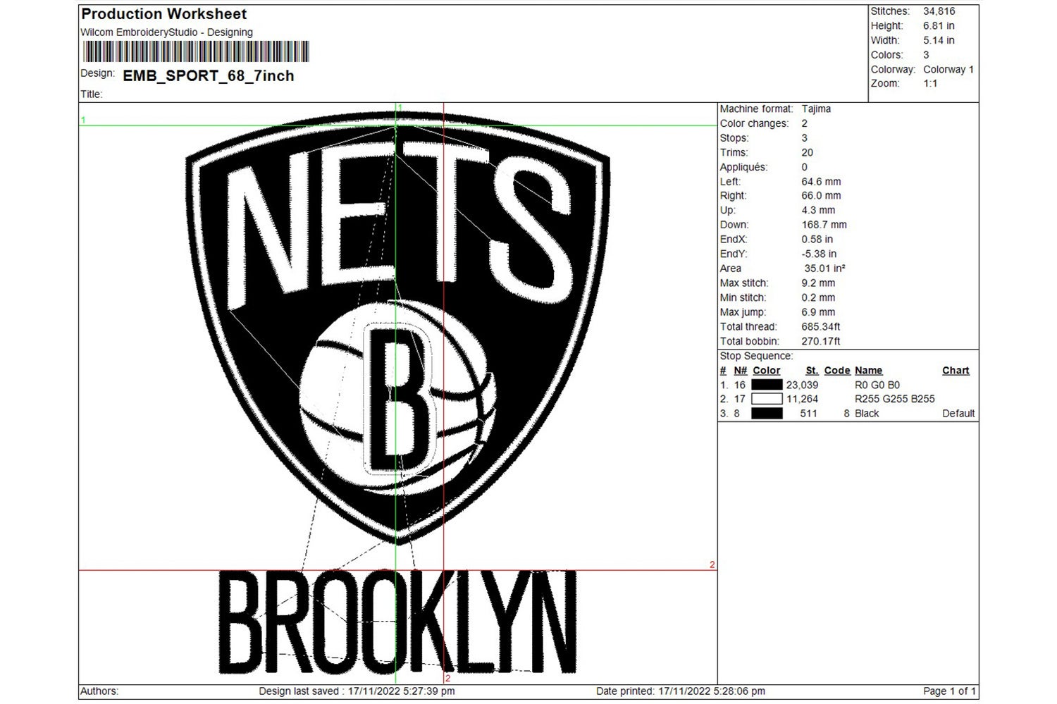 Basketball Team Embroidery Design, Logo NBA