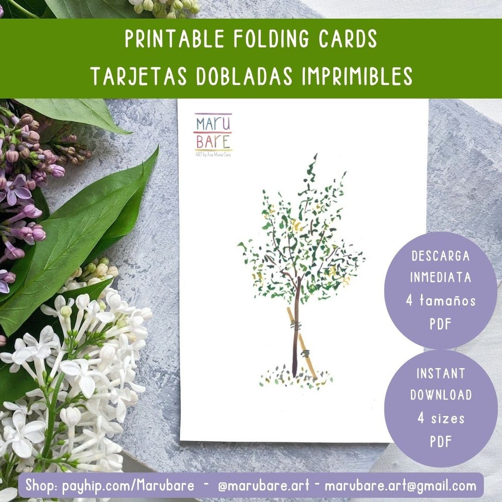 "Abstract Christmas Flowers" folding cards (PDF downloadable files ...