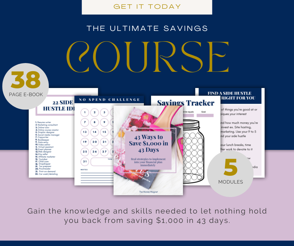 course 43 ways to save $1000 in 43 days