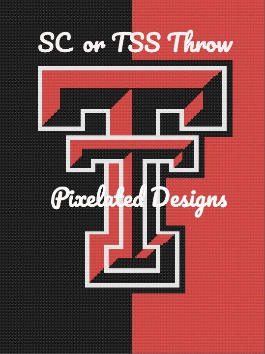 Texas tech throw sc tss crochet pattern payhip