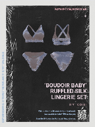 'boudoir baby' ruffled silk lingerie set