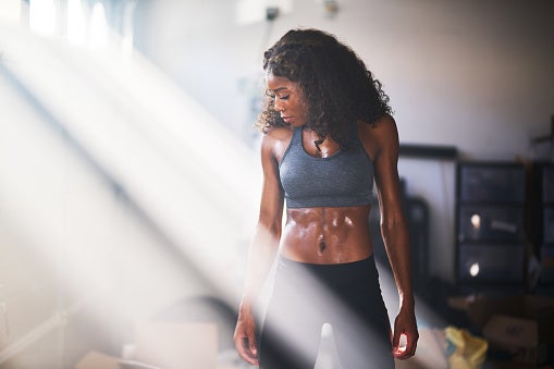 So instead of performing incredibly long sessions on the treadmill or elliptical, crank up the intensity of your cardio by performing shorter, high intensity interval training also known as HIIT. These sessions can be whatever form of exercise you choose. Some of my favorites include kettlebell swings or complexes, jumping rope, sled pushes/pulls, riding dual action bikes like the Schwinn Air-dyne, burpees, or a combination circuit of some kind.  The key to HIIT is to realize that you need intense effort during each work interval in order to get results. You should have a starting work to rest ratio of 1:3. A great place to start is with 30 seconds of all-out effort (and I mean all-out) followed by 90 seconds of recovery repeated up to 10 times in one training session. If you do 10 rounds of HIIT at 30 seconds work to 90 seconds rest, your session will last 20 min.  Once you can handle a 1:3 work to rest ratio, try a 1:2 ratio until you can perform a 1:1 work to rest ratio. Not only will this type of training encourage fat loss, but it will free up time for you to rest and relax and de-stress from the rest of the day so you can continue to lean out.