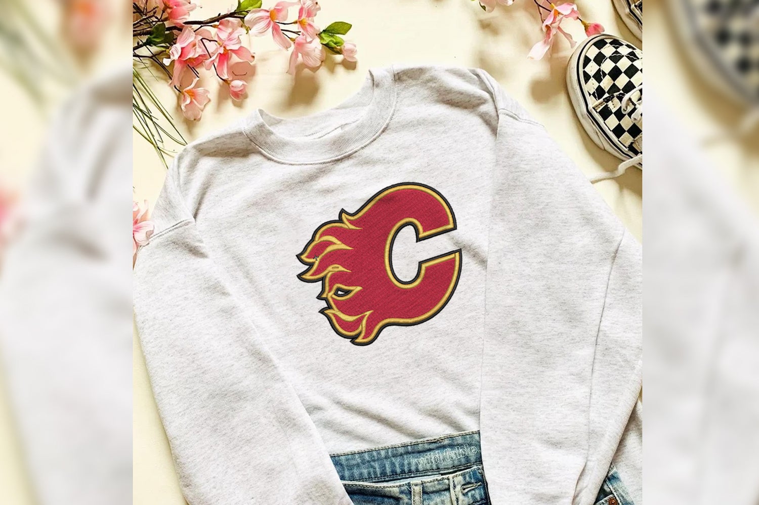 CalgaryFlames Embroidery file, N H L teams Embroidery Designs, Hockey