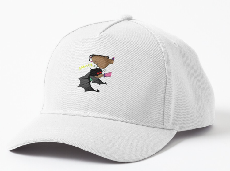 hat with alice kissing a bat