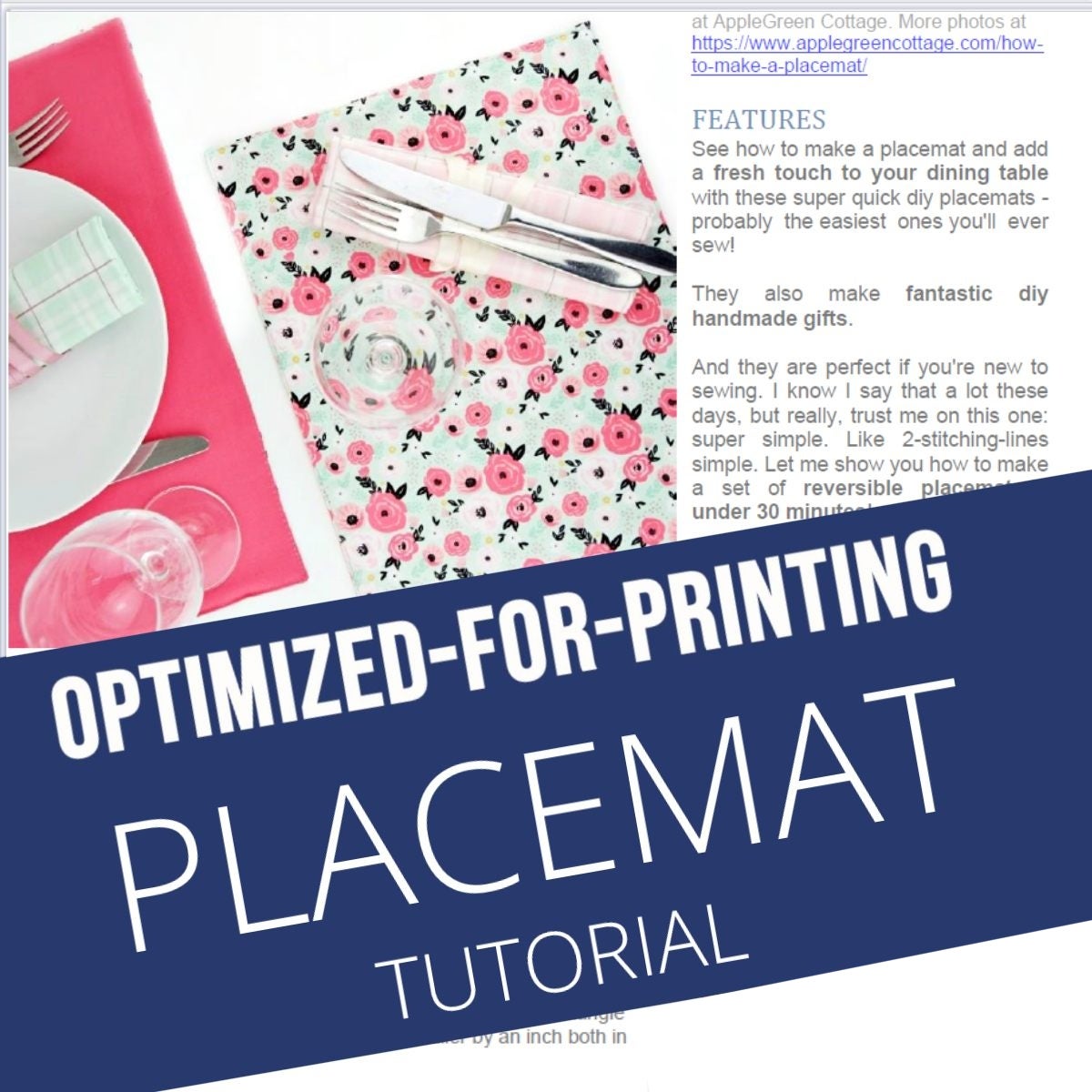 Diy Napkins Two Ways Printable Tutorial Pdf