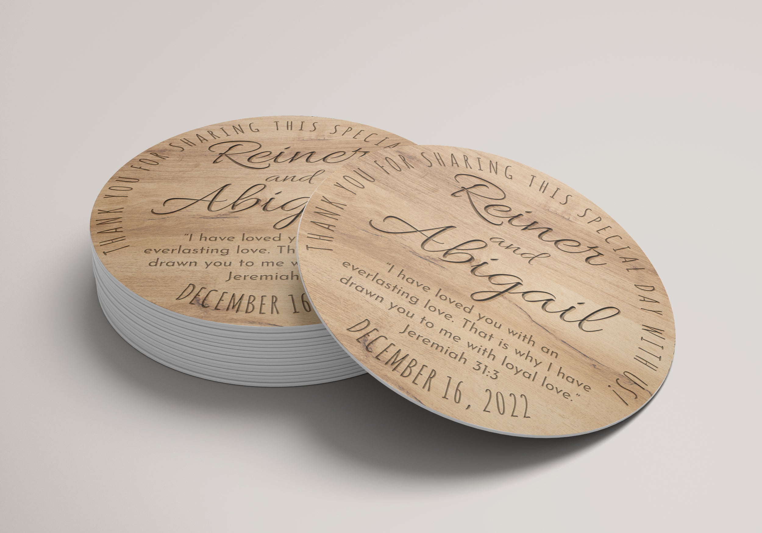 Circle Ref Magnet Wedding Souvenirs - Rustic Wood - Payhip